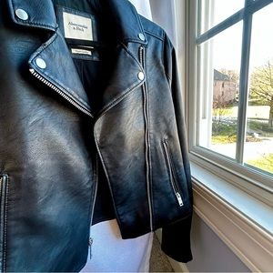 Abercrombie and Fitch Vegan Leather Moto Jacket